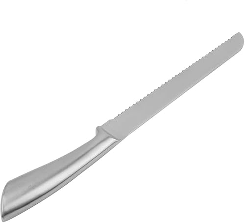 Miniatura 9 de TOPINCN Cuchillo de pan de acero inoxidable con borde dentado, cuchillo para hornear pastel, pan, cortador de cocina, herramienta de mano