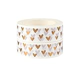 NatSumeBasics Foil Washi Tape Set, 2pcs 0.6 in. x 32 ft. Bronze Heart Masking Tape for Decor Journals, Packaging, Scrapbooks, Planners, DIY Crafts Gift(2, Bronze Heart Washi Tapes)
