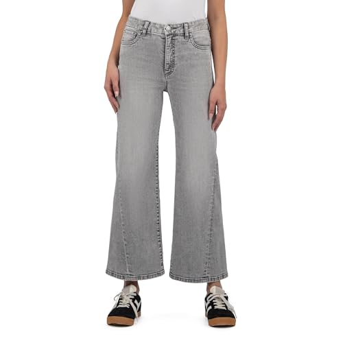 KUT from the Kloth Women's Meg High Rise Fab Ab Wide Leg Back Forward Clean Hem