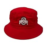 LogoFit Ohio State Red Bucket Hat - College Team Logo Cap Buckeyes Merchandise
