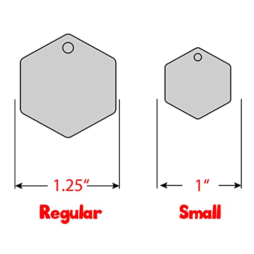 Personalized Dog Tag with 5 Lines of Custom Deep Engraved Durable Stainless Steel Pet ID Name Tag Designer Regular Size Hexagon - Image 6