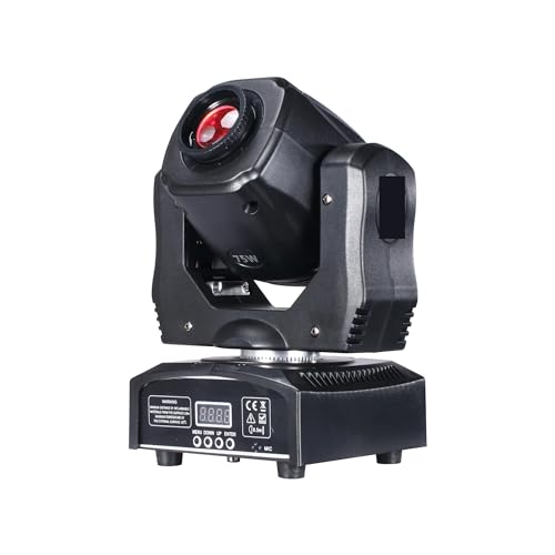 75W LED Spot reflektor z ruchomą głowicą 65W DJ Beam Lights Światło punktowe z gobo i kołem kolorów Disco DJs Equipmentnt Idealne OśWietlenie Sceniczne Dla Dj-óW (Color : 5pcs, Size : 0)