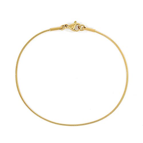 [&pixy] 0.9mm Snake�`�F�[���u���X���b�g 16.5cm/18cm 316L �T�[�W�J���X�e�����X Stainless �����A�����M�[�Ή� ���S ���f�B�[�X �����Y ��×p ���A�� �V���v�� ���ɗD���� �S�[���h �V���o�[ �s���N�S�[���h 