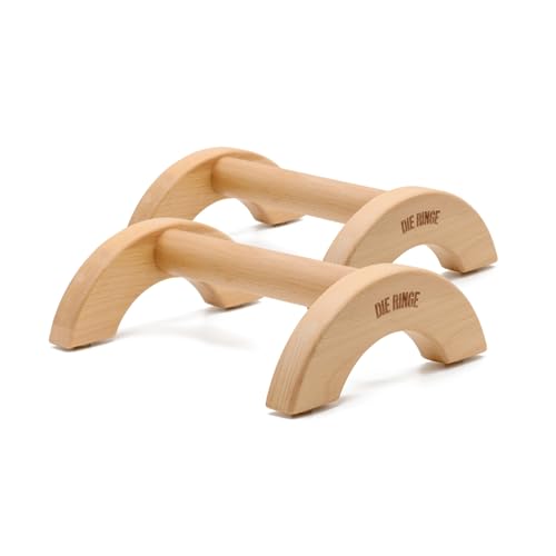 Die Ringe Parallettes aus Buchenholz (2 Stück) - nutzbar als Handstand Griffe, Push up Bar oder Liegestützgriffe