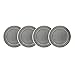 Bettermela Salad Plates Set of 4 -Melamine Dessert Plate Set for Indoor Outdoor and Everyday Use Unbreakable Lightweight Dishwasher Safe BPA Free (8.77 Inch, Grey)