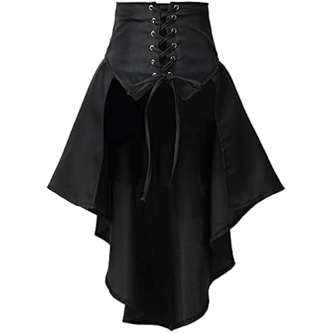 COSDREAMER Steampunk Women's Skirts Waist Belt for Women Ruffles Pirate Corset Costumes (Black, X-Large) Cover