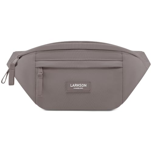 Larkson Riñonera Mujer y Hombre Marrón - Ole - Bolsa en Bandolera para Festivales, Viajes y Deportes - Pequeña Bolsa de Cintura - Repelente al Agua