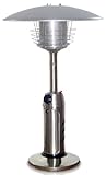 Garden Sun GS3000SS Table Top 11,000 BTU Propane Powered Patio Heater With Push Button Ignition, Stainless Steel
