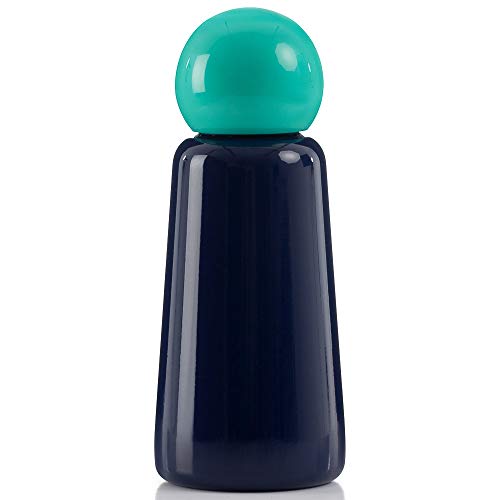 Stainless Steel Water Bottle | 300ml Insulated Water Bottle BPA Free | Cool and Modern Leak Proof Skittle Bottle Flask | Cold for 24+ Hours, Hot for 12 | Indigo & Turquoise by Lund London