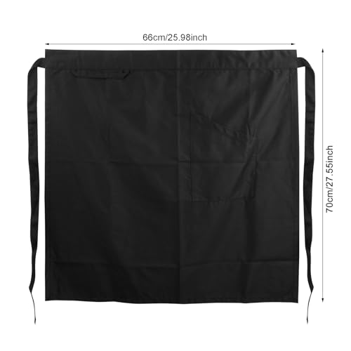 Mezzo Grembiule Cucina Uomo Donna, Grembiuli da Chef Barman Cuoco Cameriera per Cucinare, Half Waist Apron, Grembiule Vita Lungo Impermeabile con Tasca per Ristorante Bar 66x70cm - immagine 3