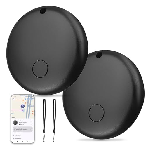 Smart Tag for Android KeyFinder - Localizador de llaves compatible con Google Mi dispositivo Buscar APP (Android solamente), rastreador Bluetooth para maletas, mochilas, carteras, 2 unidades