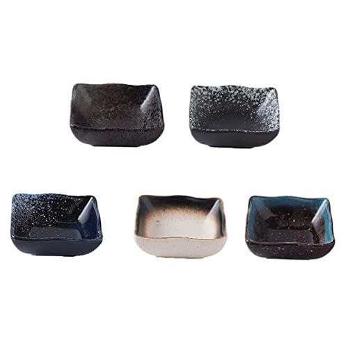 Set 5 platos de cerámica estilo japonés para sushi miniatura 1