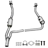 JT Exhaust Catalytic Converter Compatible with Jeep Wrangler 2010 2011 3.8L Y pipe(EPA Compliant) (S