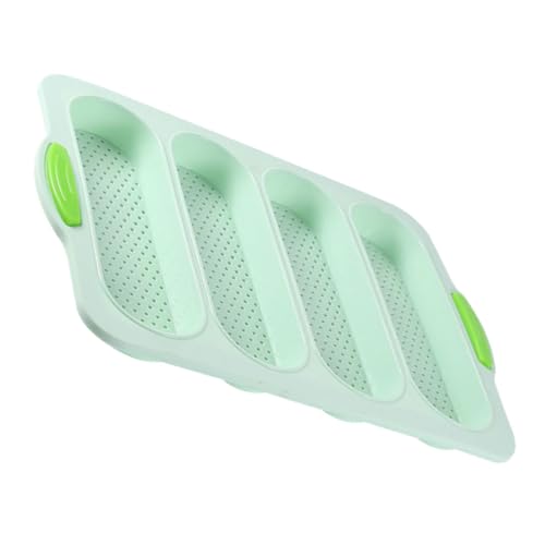 Silicone Baguette Baking Pan Non Stick Slot French Bread Mold for Oven Heatproof Loaf Tray Easy Release Silicone Baking Mould for Homemade Baguettes and Hot Dogs
