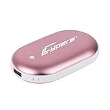 Cypers Double-Side Rechargeable Hand Warmer 5200mAh Portable Power Bank for iPhone, Samsung Galaxy and Android Phone(Rose Gold)