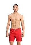 puma shorts, costumi da bagno uomo, rosso, l