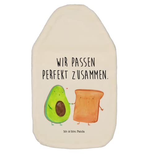 Mr. & Mrs. Panda Wärmflasche Avocado Toast - Geschenk, Liebespaar, Vegan, Veggie, Kinderwärmflasche, Gesund, Liebe, Toastbrot, Körnerkissen,
