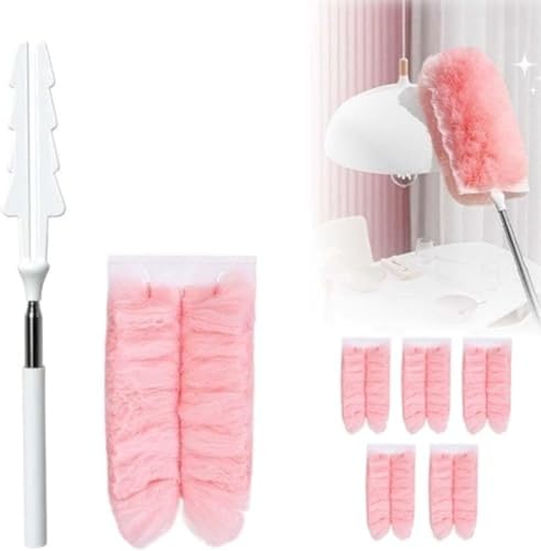 新 ほこり取り はたき ハンディモップ 使い捨 交換用シート 、 30枚付き、マイクロファイバーダスター、 伸縮式で折り曲げ可能、360°埃取り ハンディ デザイン/テレビ/?車/家/コンピューター/ブラインドに適用