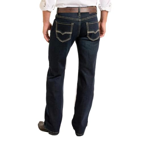 Rock & Roll Denim Men's Double Barrel Dark Wash Jeans
