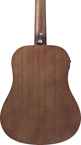 Image of Ibanez Mini Dreadnought Acoustic-Electric Guitar, Open Pore Natural, Built-in Electronics, Compact Travel Size V44MINIE-OPN