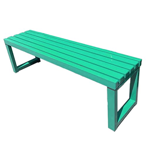 Banc de jardin extérieur en métal noir avec cadre en fer robuste