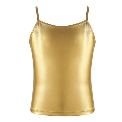 Kids Girls Gymnastic Cami Tops Spaghetti Shoulder Straps Active Workout Sports Tank Top Dancewear