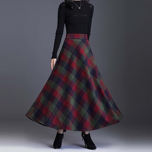 Jupe trapèze d'hiver en maille premium chic à taille haute - 3