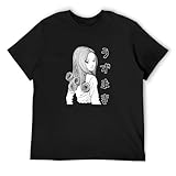Uzumaki Kirie Goshima Uzumaki Junji Ito Horror Manga Hombre Negro Camiseta Camiseta Unisex, Negro , S