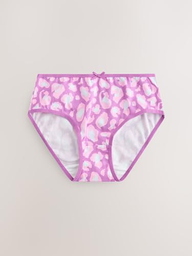 NEXT Mädchen Geblümte Slips, 7er-Pack Rosa 122-128