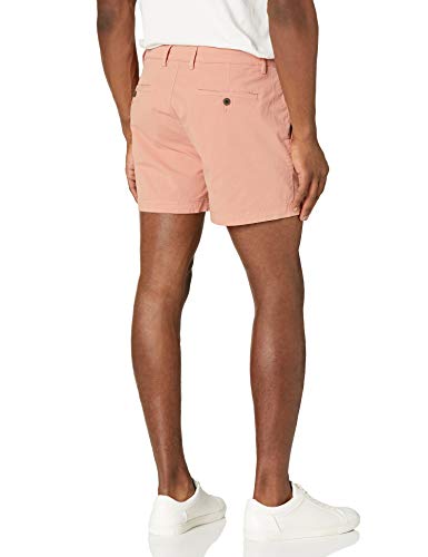 Image of Amazon Essentials Men's Slim-Fit 5 inch Flat-Front Comfort Stretch Khaki Chino Shorts with Elastic Waistband
