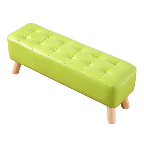 Banc à chaussures tabouret de lit long en cuir PU avec assise éponge dense