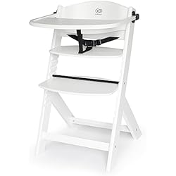 Trona Stokke Completa kk Kinderkraft ENOCK Trona bebé de Madera, portatil, para niños, Silla alta Infantil, Evolutiva, Ergonómica, Con accesorios, Barrera y Bandeja, Blanco completo