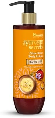 Himalaya Ayurveda Secrets | Ghee Kesar Moisturizing Body Lotion for Dry Skin | With pure cow ghee, kumkuma (saffron) | Paraben & Sulphate Free moisturizing lotion, Ayurvedic | 200ml