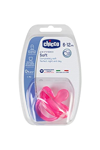 Chicco Chupete Phisio - Chupete todogoma, 6-16 meses, color rosa