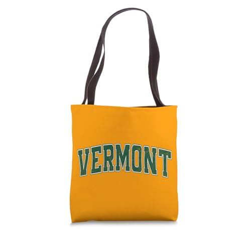Vermont Retro Green Vintage Text Tote Bag miniatura 1