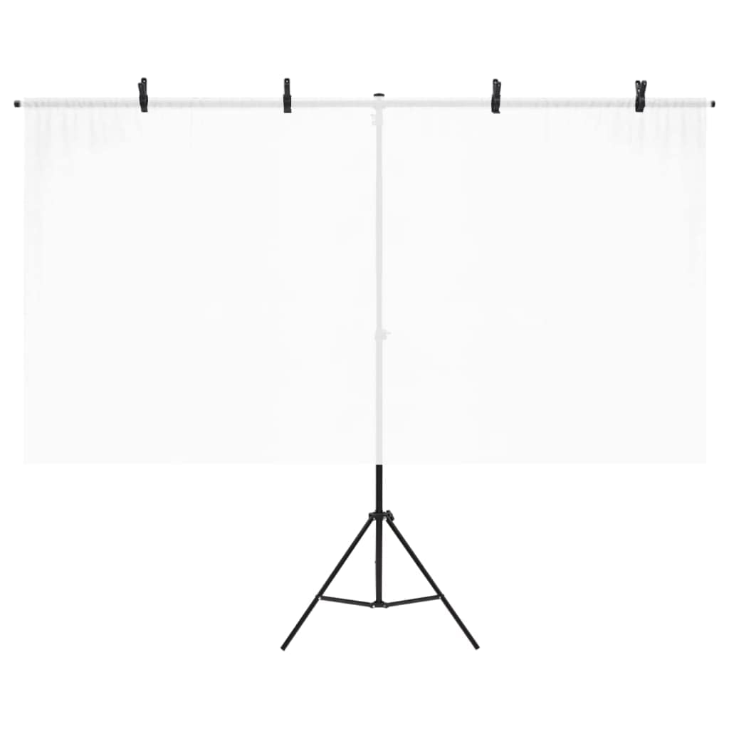 Mangloder - Supporto per sfondo a forma di T, nero, 201 x 60 x (70-200 cm), regolabile, per fotografia in studio, riprese video, foto di prodotti, ritratti, supporto flessibile per sfondo e facile