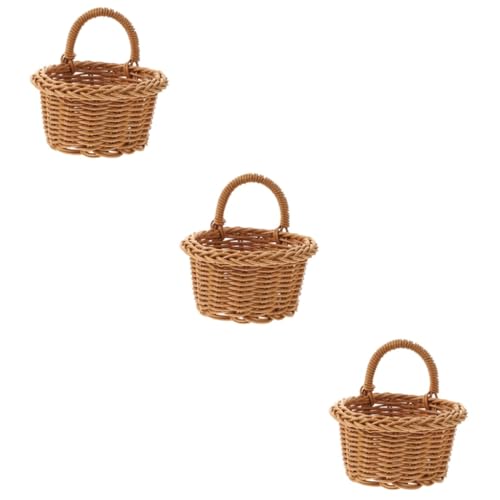 Alipis 3pezzi Cesta Appendiabiti Rattan Sintetico Per e Portaoggetti Per Decorazione Speciali