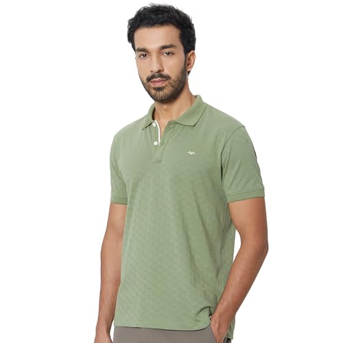 Image of MUFTI Mens Polo Collar Half Sleeve Slim Fit T-Shirts