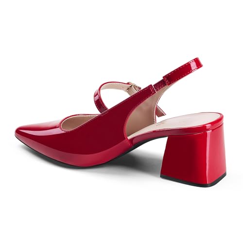 Chaussures à talons épais et bout pointu confortables - 4