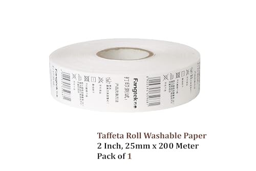 Image of Premium Taffeta Washable Roll Fabric Paper for Laundry Tagging (25mm x 200 Meter)