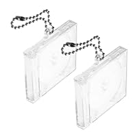 BESPORTBLE 2 pezzi Portachiavi Mini CD Acrilico Charm Album Te Custodia Leggera e Portatile per Fan Decorazione per Zaino e Chiavi