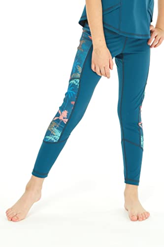 Girl's Hawaiian Athletic Sportswear Leggings with Pockets Side Floral in Floral Patterns4