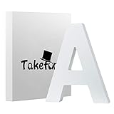 Takefuns Crafts White Wood Letter A Unfinished Letters Wooden Letters for Table Sign for Home, Nurse