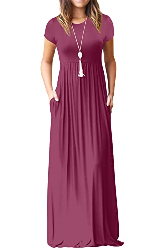 Women Summer Floral Maxi Dress with Pockets