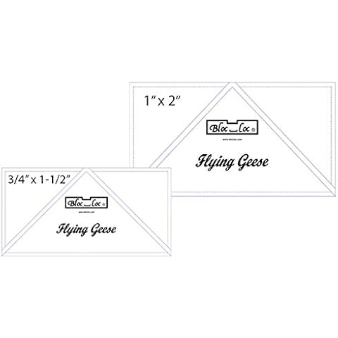 Bloc Loc 0.75" x 1.5" & 1" x 2" Flying Geese Square Up Rulers Set #4 Cover