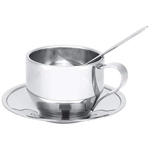 Atyhao 120ML Stainless Steel Coffee Cup Set Cover