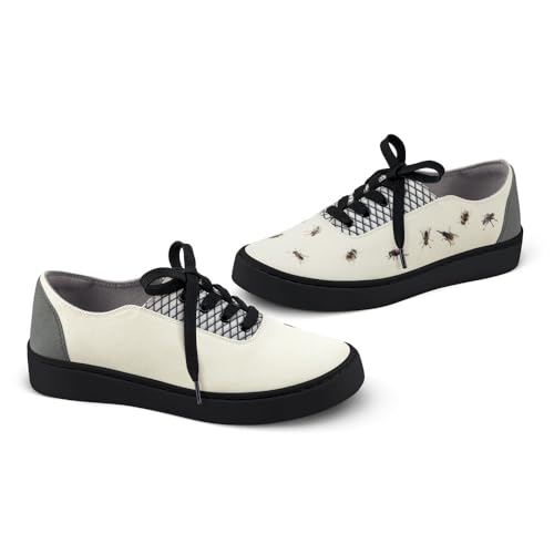 Image of Hot Chocolate Design All-Day Women's Lace-Up Sneakers | Canvas Upper, Cushioned Footbed with Arch Support, Flexible Rubber Outsole, Vegan Construction, Casual Everyday Sneakers