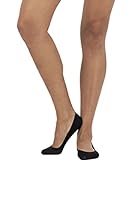 Bonds Womens Heel Grip Smooth Footlet Liner Socks, Black