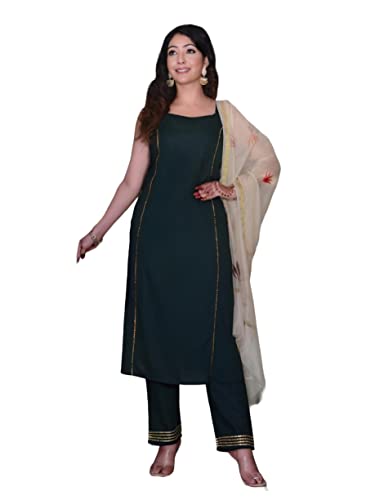 Image of Aziz Textiles Women's Rayon Sleeveless Straight Kurti for Women & Girls