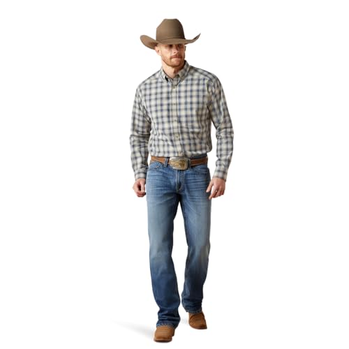 Image of ARIAT Men Pro Series Witten Classic Fit Shirt Dark Blue